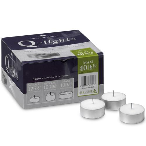 Teelichter Maxi - 10 Brennstunden - 40 Stück