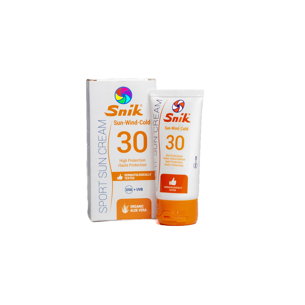 Snik Sport Crème solaire 50 ml, indice de protection 30, Soleil - Vent - Froid